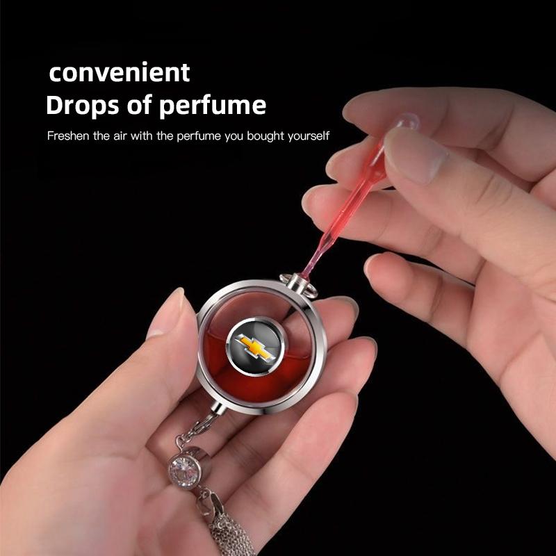 Keychain Car Logo Perfume Pendant Air Freshener Hanging Perfume Interior For Chevrolet Cruze kalos Equinox Sonic Tracker Epica 