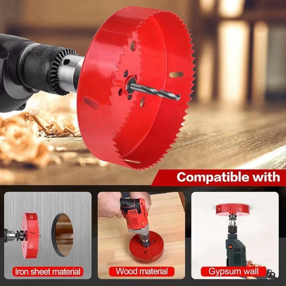 HSS Hole Cutter Wear Resistance Drill Bit Hole Saw 152mm 6 Inch Hole Saw Plasterboard