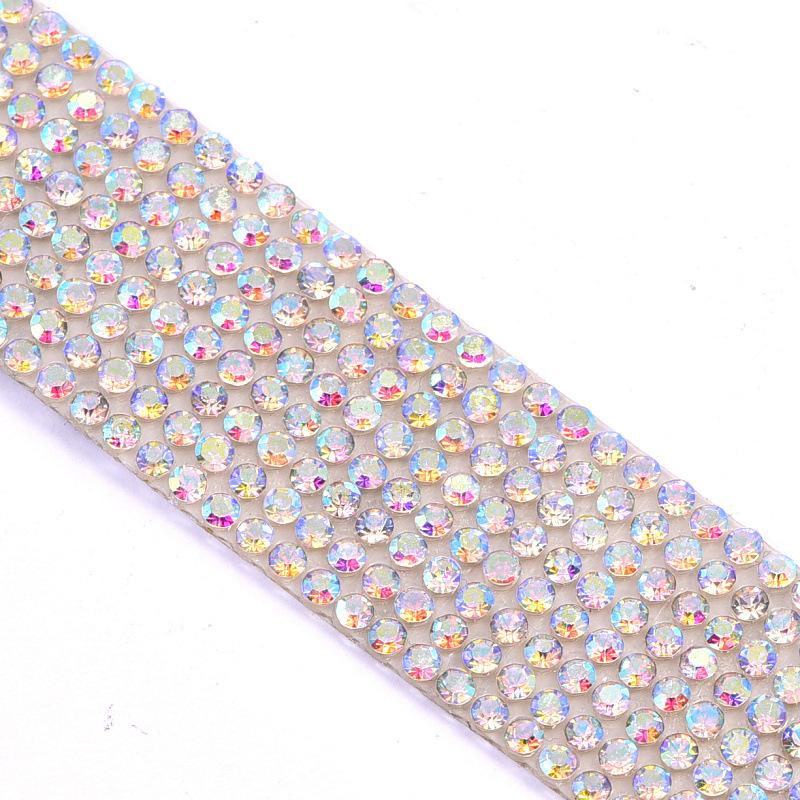 Glass Mesh Drill Row Drill Double-Sided Rubber Drill Piece Diy Rhinestone Mobile Phone Beauty Case Car Drill Sticker Accessories