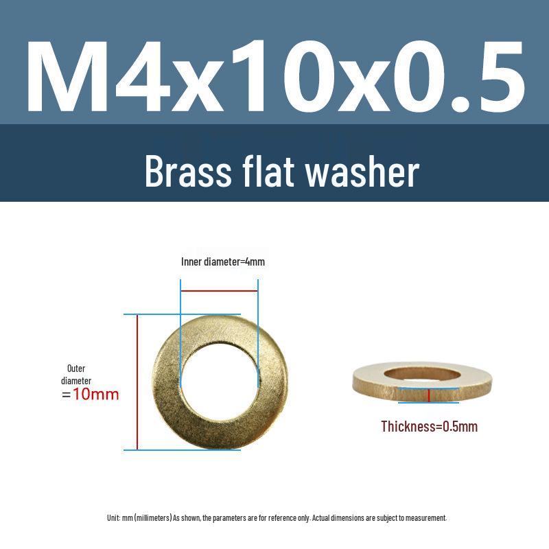 Yigu Durable Brass Flat Washers: M2-M12 Screws