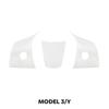 For Tesla Model 3 Y 2017-2023 Carbon Fiber Steering Wheel Cover Steer Wheel Cover Protector Interior Accessories