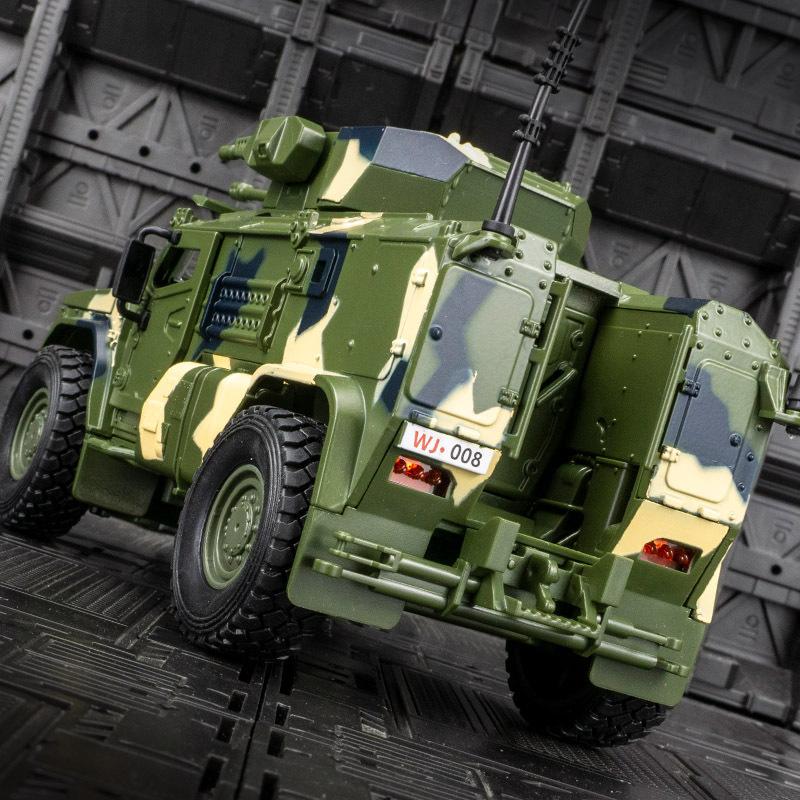 1/32 Scale Alloy Tiger Armored Military Truck Model Diecast Off-road With Sound and Light For Kids Toy