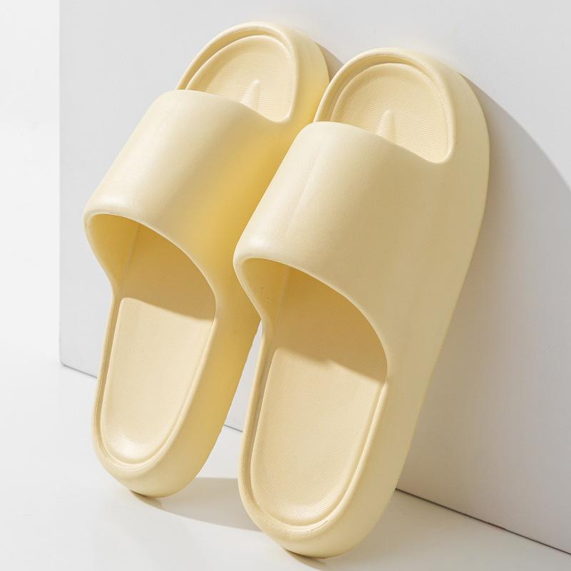 Летние домашние тапочки на толстой подошве тапочки из ЭВА односложные нескользящие тапочки для ванной комнаты наступая на дерьмо