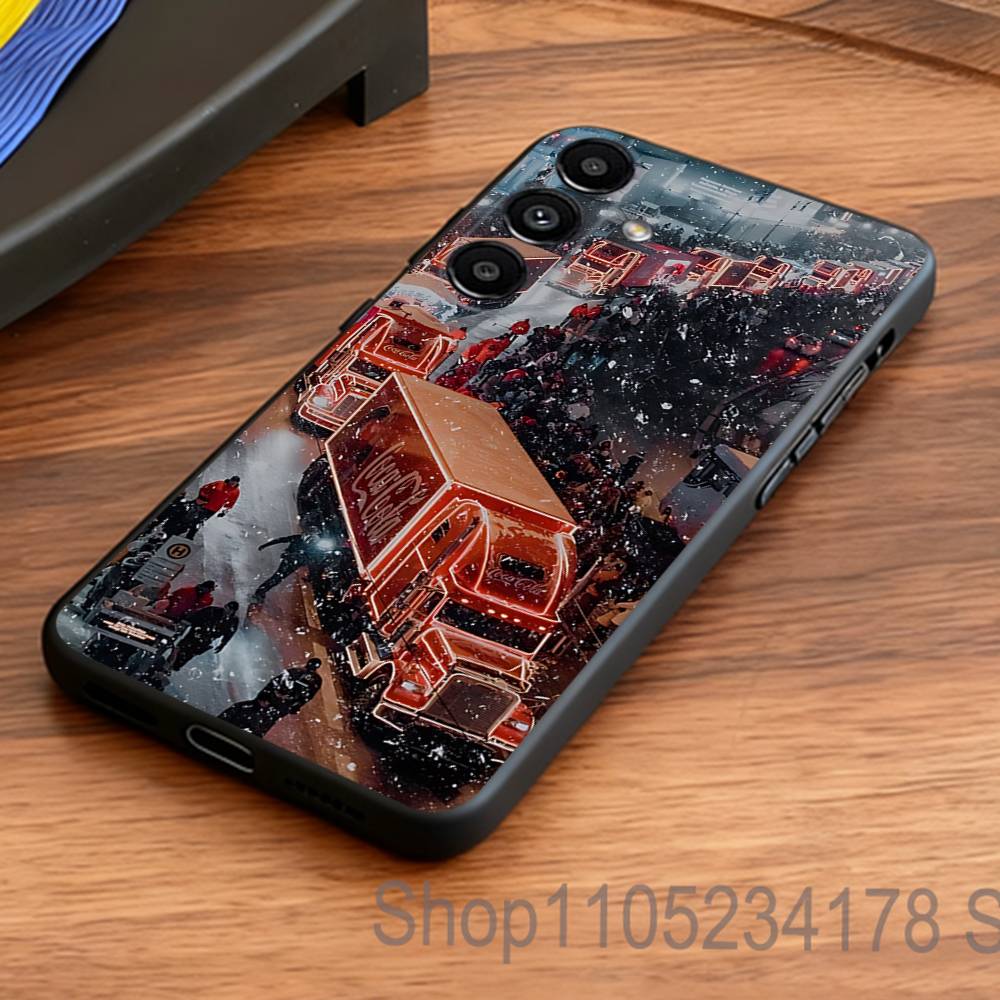 Christmas Santa Claus snow Phone Case for Samsung S series s21 s22 s23 s24 s25 FE Plus Ultra TPU Soft to Skin-friendly case