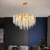 Artpad Modern Crystal Chandelier Raindrop Hanging Pendant Light Fixture for Kitchen Island Living Room Dining Room