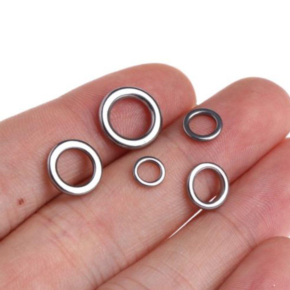 50 шт. высококачественные прочные рыболовные разъемные кольца из нержавеющей стали для рыбалки с поворотным креплением