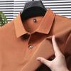 Тяжелая хлопковая футболка-поло 240 г, футболка с коротким рукавом, мужская, с отложным воротником, однотонная, в стиле business casual, высококачественная, короткая