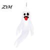 Festive Ghost Streamers 44 Inch Halloween Hanging Windsock, White Flying Ghosts Flag Wind Windsock Socks for Tree, Outdoor Yard Patio, Party