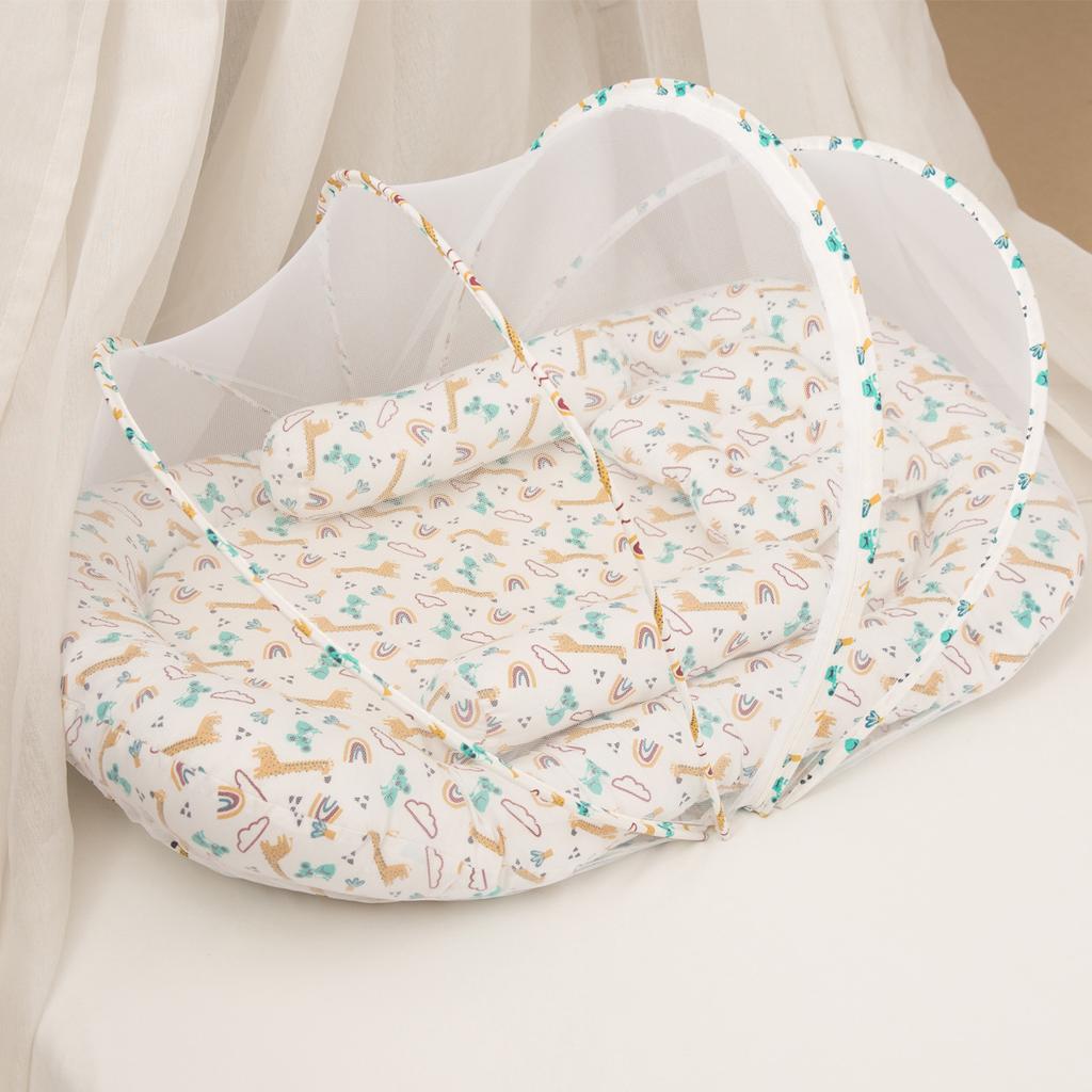 Multi-Function Travel Baby Nest Portable Baby Bed Crib Foldable Babynest Bassinet Infant Sleeping Children's Bed with Mosquito