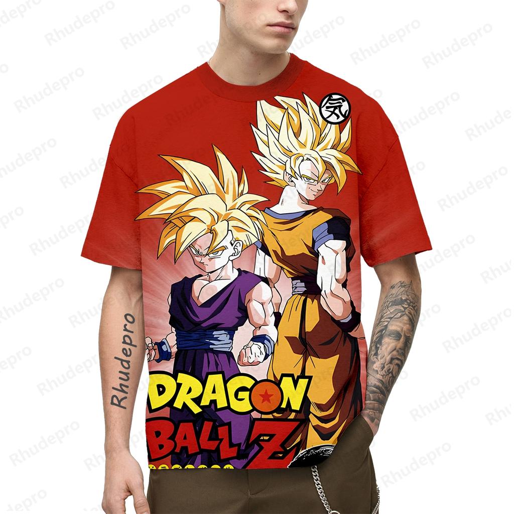 Японская аниме-футболка Super Saiya для мужчин Y2k Goku с коротким рукавом для детей и мужчин 100-5XL 2024 Футболки свободного покроя, модная уличная одежда