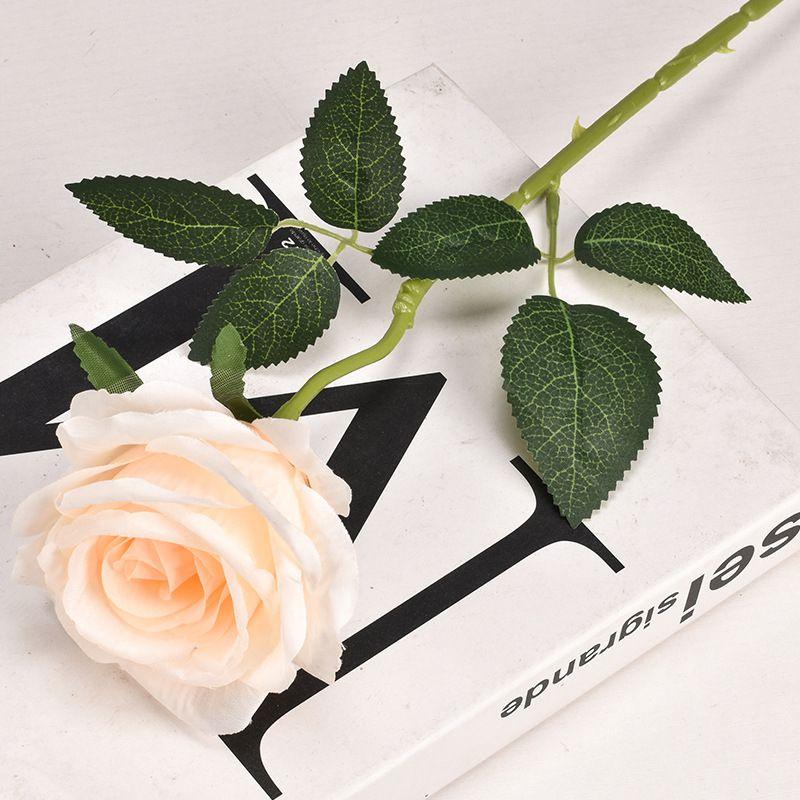 Искусственные розы с длинным стеблем 50 см, элегантные поддельные шелковые цветы для свадебного домашнего декора