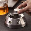 1 шт. Подогреватель для чая из нержавеющей стали, стеклянный чайник, основание для подогрева свечой, подогреватель для чая, подставка для чая, подогреватель молока Подогревающая основа