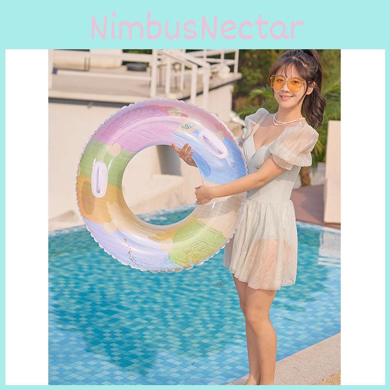 New Shiny Fashion Oil Painting Swim Ring For Kids And Adults Wholesale Water Sports Equipment