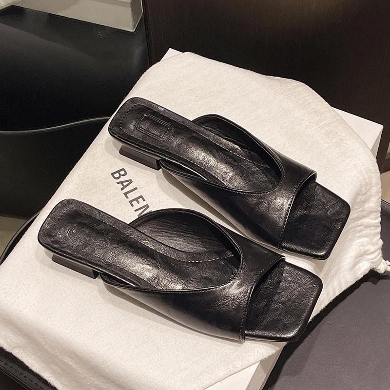 Летние женские гладиаторские тапочки Модные с открытым носком Квадратный носок Шлепанцы Женские Повседневные Пляжные Платье Сандалии