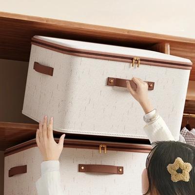 Домашний шкаф Коробка для хранения Хлопок и лен Одежда Одеяла Пылезащитный Органайзер с крышкой Одеяла Разное Коробка для хранения