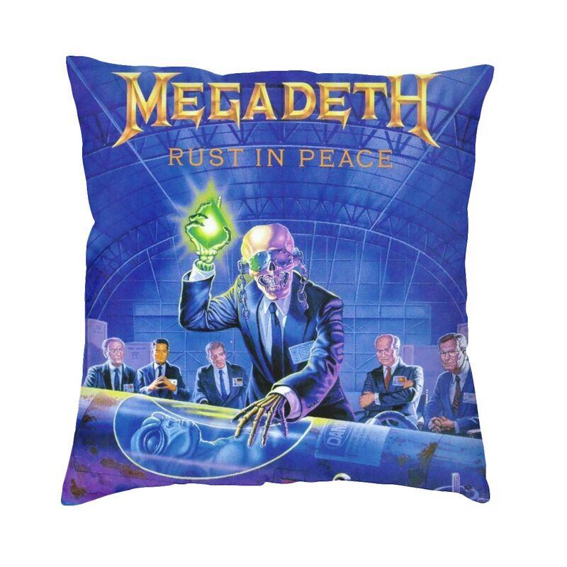 Квадратная наволочка Megadeths Rock Band Декор для дома Подушки с изображением группы Heavy Metal Декоративная подушка для гостиной Двусторонняя печать