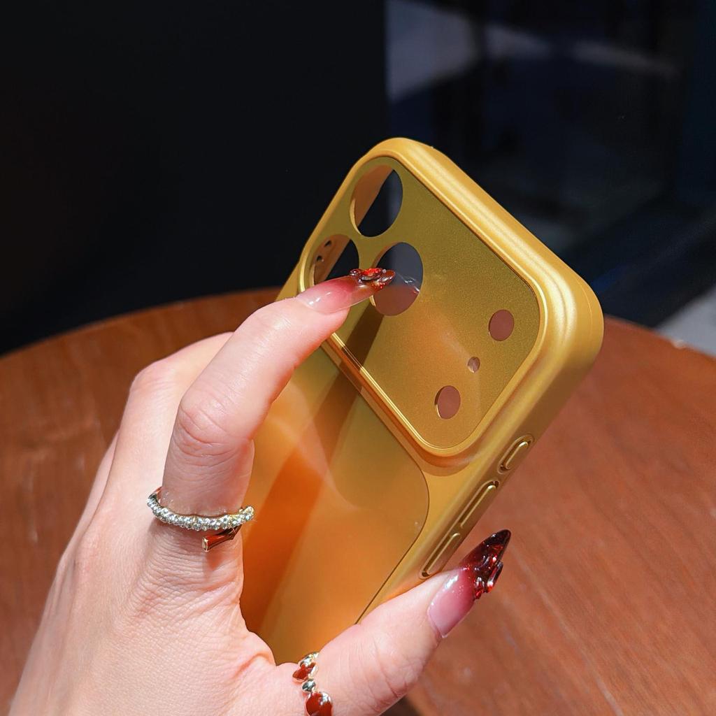 Золотой 17Promax Corning Glass iPhone 16 Защитный чехол: Полное покрытие для Apple 17.
