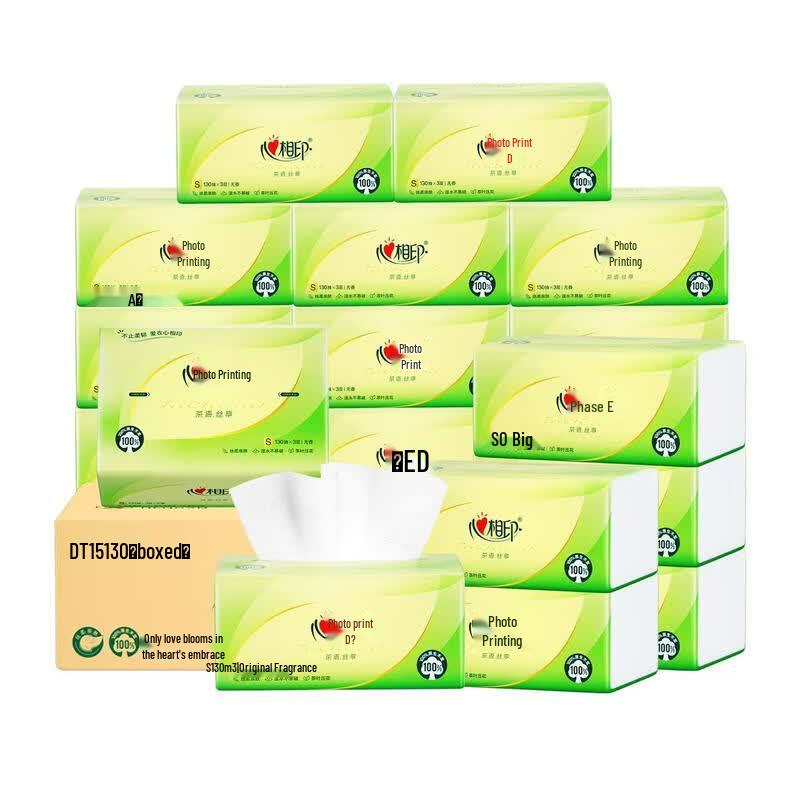 Mind Act Upon Mind Tea Whisper Silk Enjoy Facial Tissues, 3-Ply, 130 Pulls/Pack, 24 Packs
