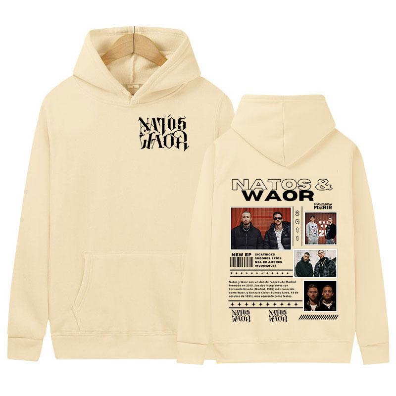 2025 NATOS WAOR New Album Hoodie Rap Men's Hip Hop Trend Oversized Sweatshirt Unisex Vintage Pullover Clothing Hooded Streetwear