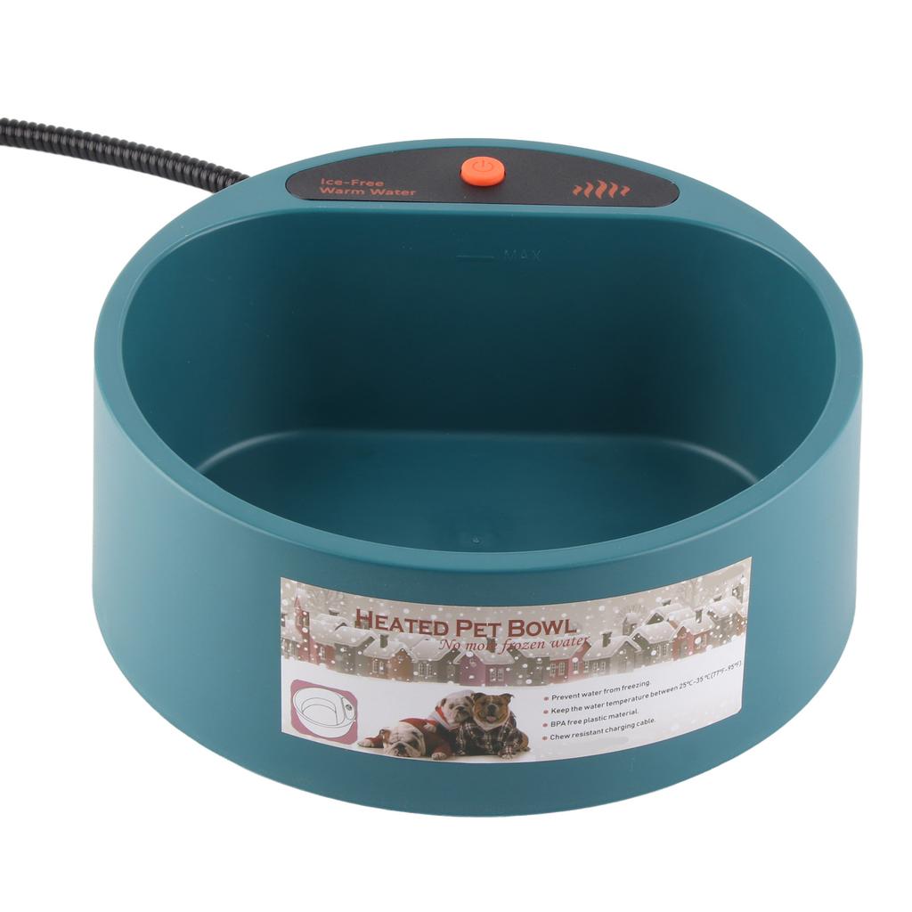 Миска для воды для домашних животных Термомиска для домашних животных Подогреваемая миска Автоматическая поилка для домашних животных для собак, кошек, кур, уток