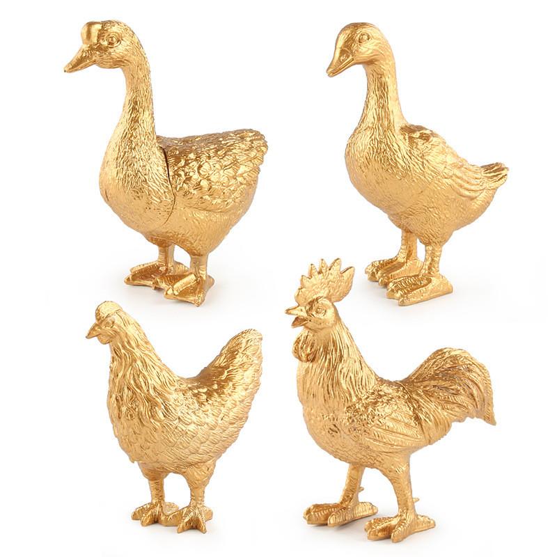 Набор миниатюрных ПВХ моделей сельскохозяйственных животных, включающий реалистичных кур, уток, гусей и насекомых для детей и коллекционеров