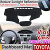 Для Toyota Vios Yaris Belta Soluna XP90 2008~2013 противоскользящий коврик на приборную панель, накладка на солнцезащитный козырек, коврик для приборной панели, автомобильные аксессуары 2012