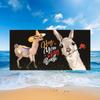 Cute Llama Alpaca Pattern Beach Towel Cartoon Animal Bath Towel for Sport Camping Yoga Surf Microfiber Quick Dry Swimming Cover