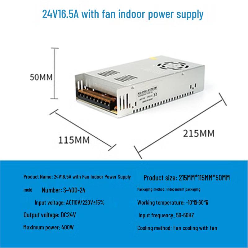 220V to 24V/12V/5V DC LED Power Supply Transformer for LED Strips, 2A/5A/10A/15A/20A