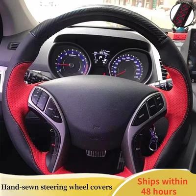 Чехол на руль автомобиля Кожаный Для Hyundai Elantra Avante i30 2011-2016 Оплетка на руль Автомобильный аксессуар