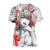 Летняя модная тенденция 3D-печать аниме-принт с рисунком футболка креативная хип-хоп Harajuku повседневная удобная футболка с принтом