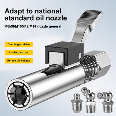 Соединитель смазочного пистолета 12000 PSI NPTI/8 Форсунки для впрыска масла Форсунка Масляный насос Автомобильный шприц Ремонт смазочного наконечника
