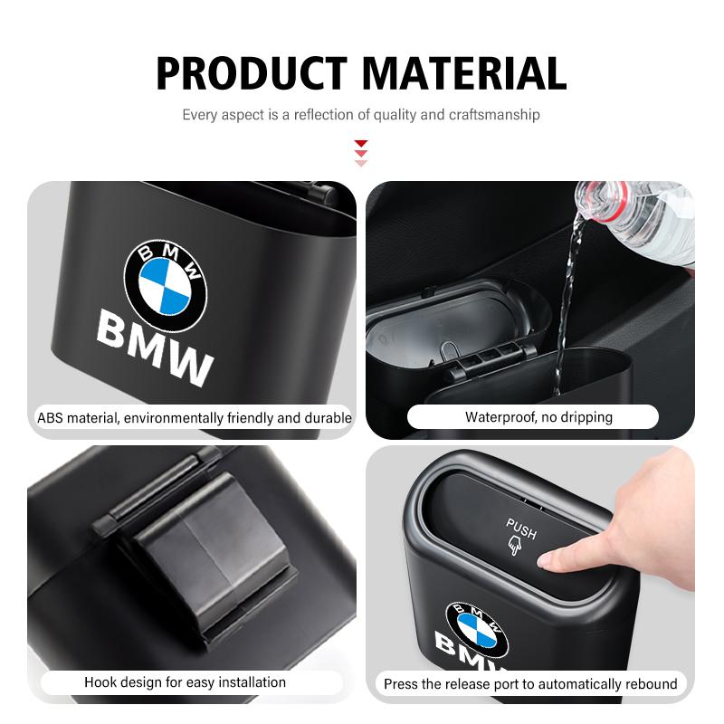 Car Door Hanging Trash Can Storage Box Auto Accessories For BMW M Sport M2 M3 M4 M5 M6 E46 E90 E60 F10 F20 E87 X3 X6 ULXMV1