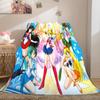 Japanese anime cute cartoon theme Sailor Moon Tsukino Usagi blanket suitable for home beds, sofa covers, office nap, outdoor warm blankets O6