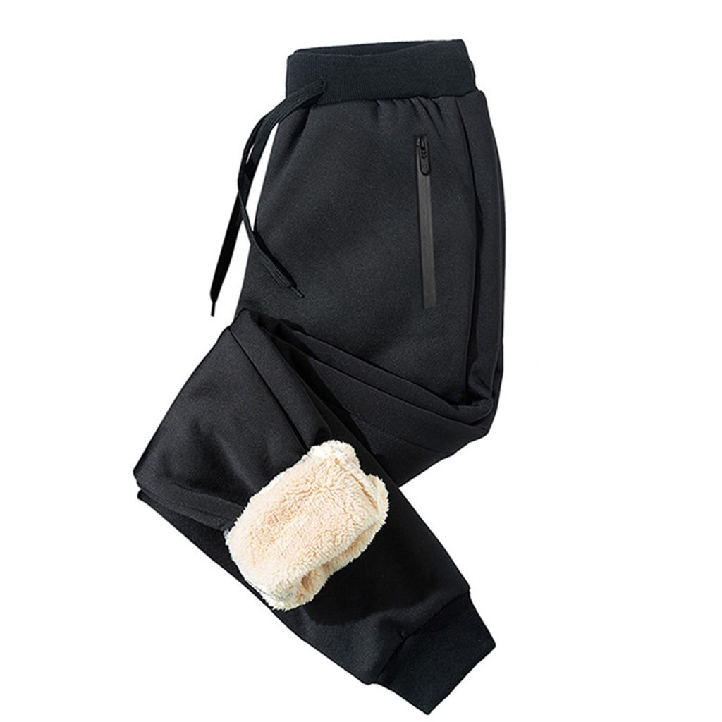 Штаны из овечьего флиса Мужские повседневные брюки Зимние спортивные брюки Мужские брюки больших размеров Мужские брюки-мешковатые корсетные спортивные штаны