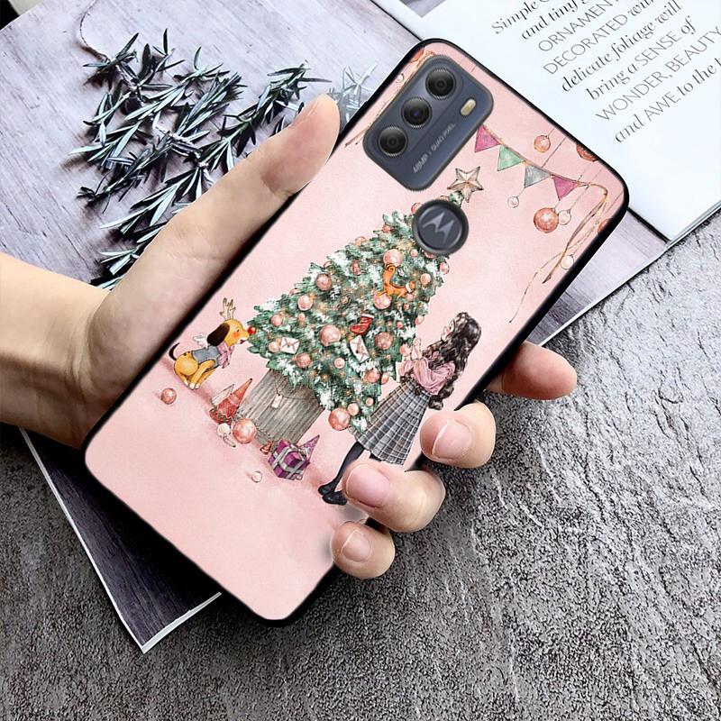 Чехол для телефона Christmas Girl для Moto G84 G23 G24 G31 G32 G41 G51 G52 G53 G54 G71 G82 G42 G62 G200 G Play G Stylus