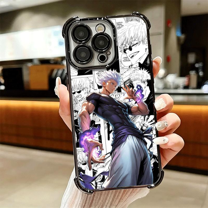 Аниме Годжо Сатору JUJUSU Мягкий чехол для телефона для iPhone 15 16 17 Air 14 Pro Max 16E Plus 13 12 Mini Покрытие Защита от падения Fundas