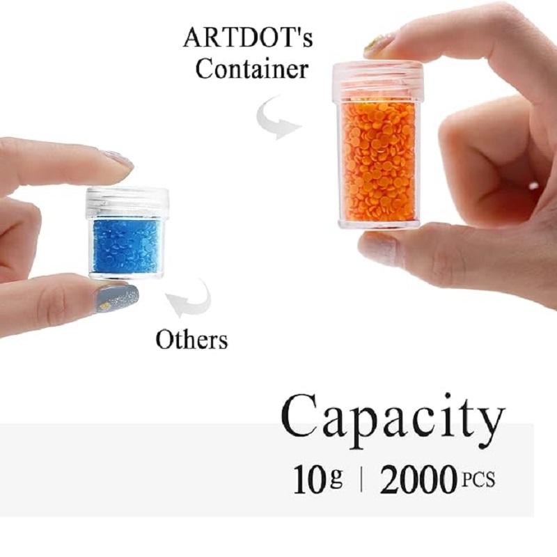 Diamond Painting Storage Boxes, 60 Slots Bead Storage with 5D Diamond Art Accessories and Tools Kit Pintura De Diamantes