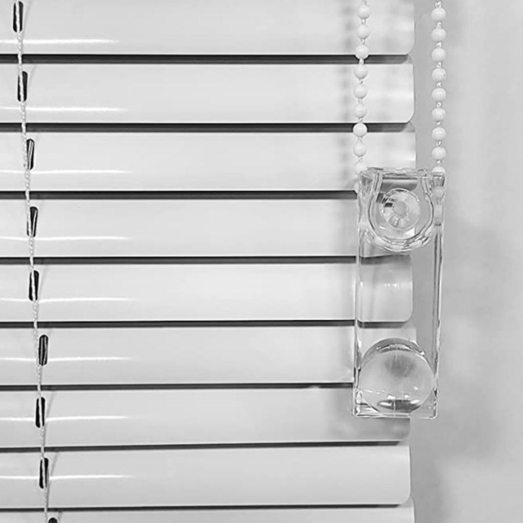 Pack of 8Pcs Plastic Clear Window Shutter Cord Handle for Venetian Blinds Roller Blind Pull Beads Pendants Cord Weights