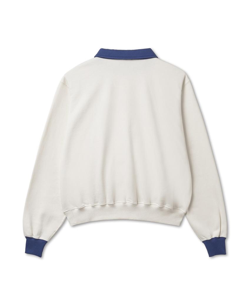 POLO RALPH LAUREN Флисовый пуловер с полумолнией и флагом с логотипом W - Белый цвет палубы