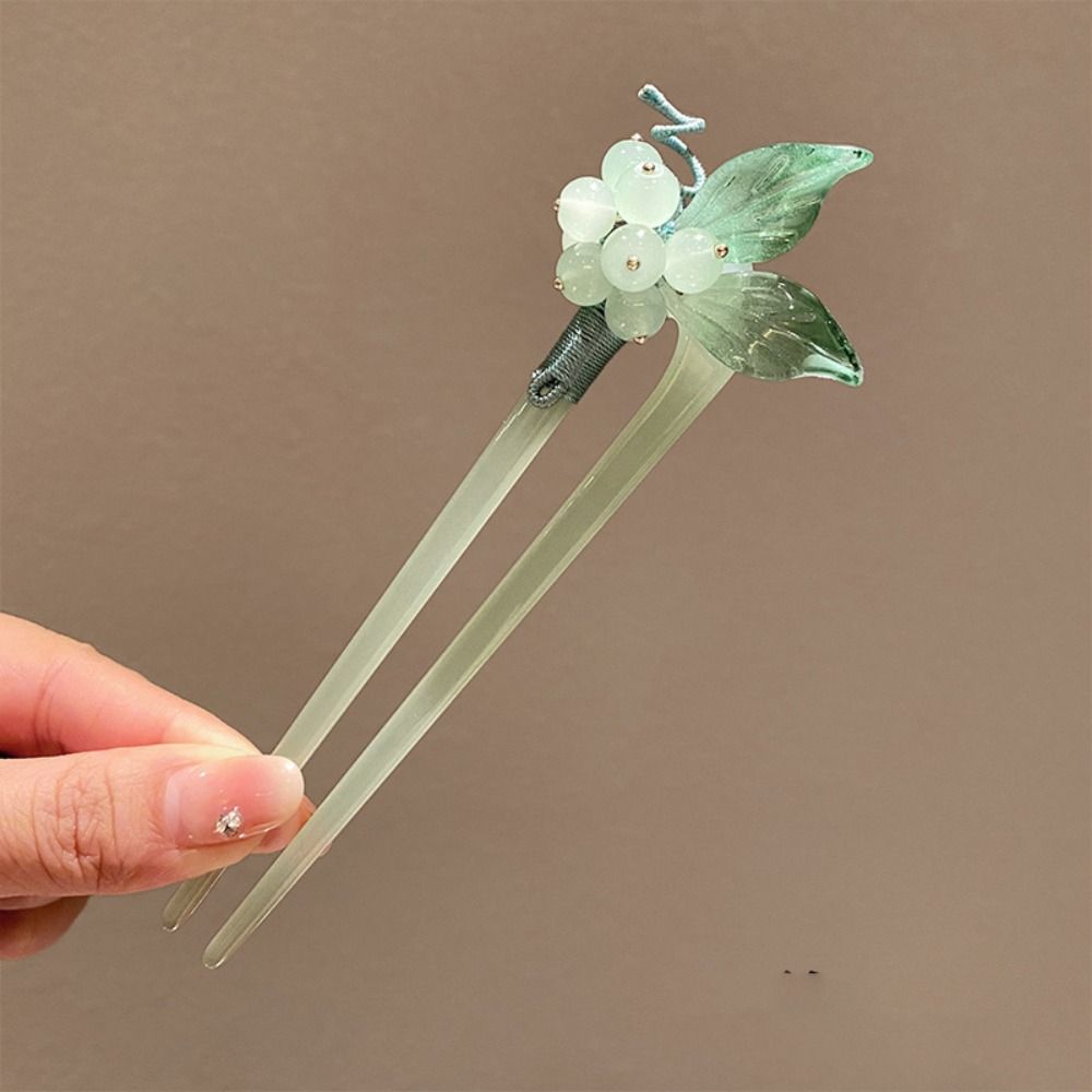 Flower U Shape Hairpin Hair Sticks for Buns Hanfu Headwear Hairstyle Design Tool