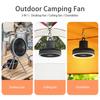 Mini Fan USB Rechargeable Portable Fan Outdoor Camping Ceiling Fan Chandelier Timing 10000mAh Powerbank Tripod Desktop Fan