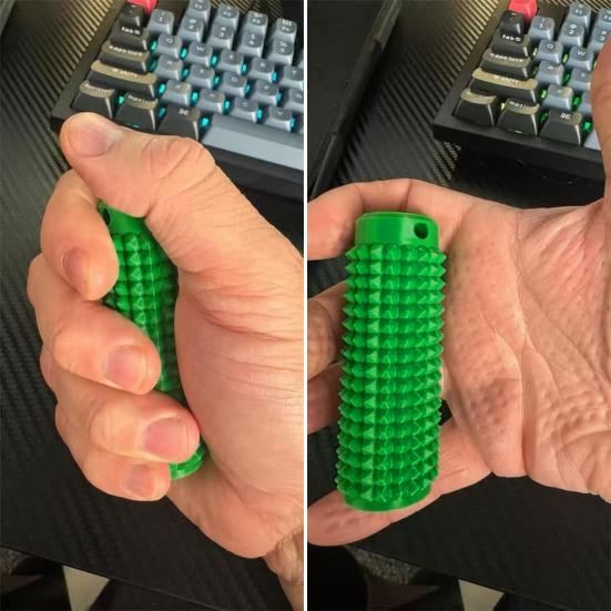 Игрушка-фиджет Spiky Roller с цепочкой из бусин, снятие тревожности, стресса, концентрация внимания, неровная массажная палочка, сенсорный ролик, брелок-подвеска