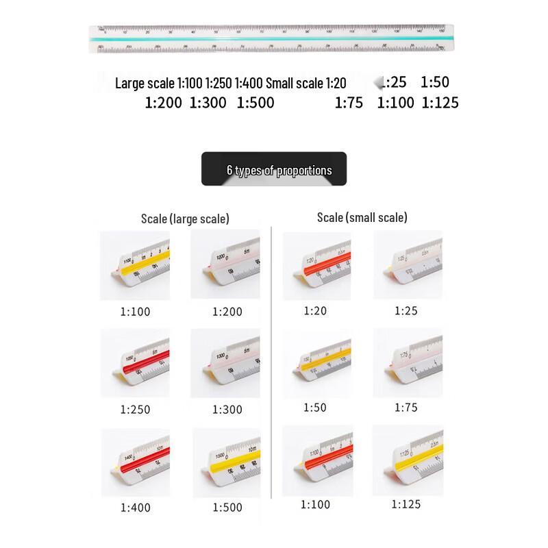 Bing Xiaowan 30cm Triangular Scale Ruler