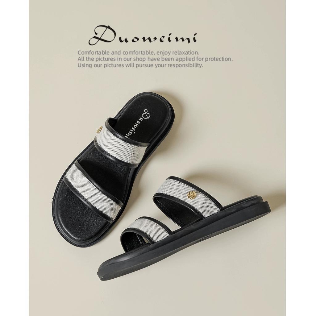 Модные женские летние 2025 года, новые, модные и повседневные универсальные римские сандалии на одной пуговице, внешние пляжные сандалии