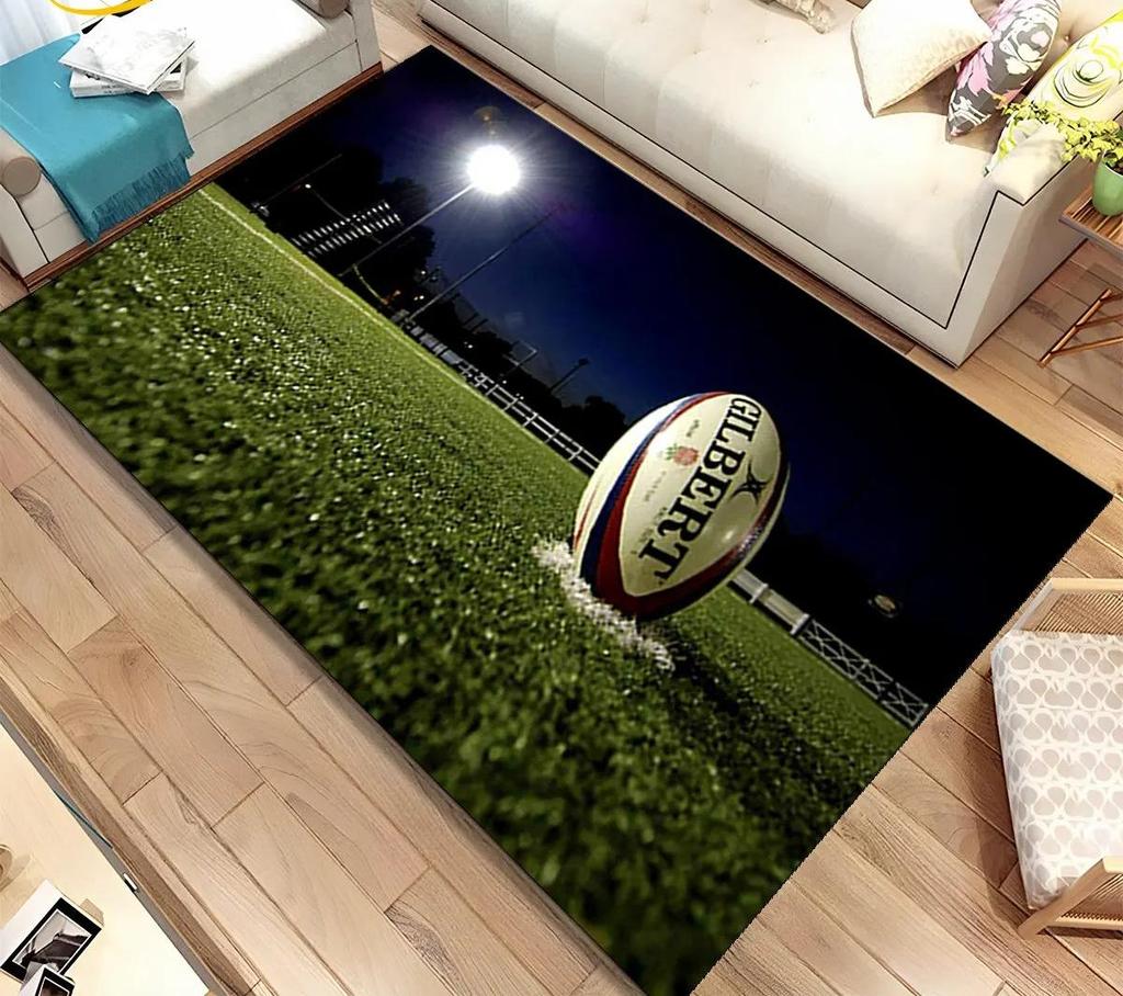 American Football Field Carpet Non-slip Resistant Rug Machine Washable Waterproof Mat Living Room Outdoor Garden Yard Decor Rugs