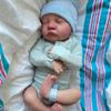 Lifelike 48cm Cloth Body Reborn Baby Dolls Levi Realistic Sleeping Newborn Doll High Color Painted Skin Simulation Baby Dress Up Model Companion Toy