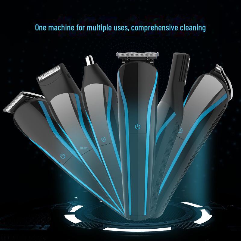 Многофункциональная электрическая машинка для стрижки волос с USB-зарядкой: Профессиональный набор 6-в-1 для салонов