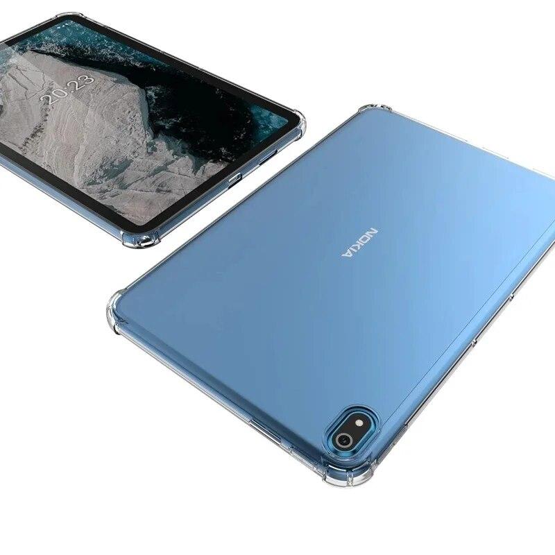 Силиконовый чехол из ТПУ для Nokia T21, чехол для Nokia T10 8,0, мягкий противоударный чехол с четырьмя подушками безопасности, прозрачный чехол для планшета для Nokia T20 10,4 2021