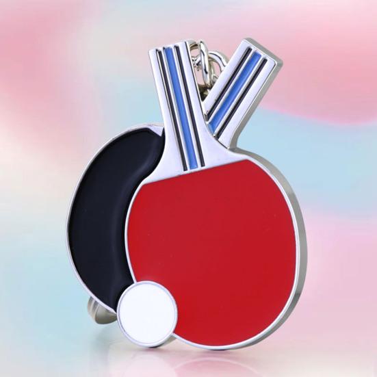 Keychain Pendant Lightweight Metal Sports Keychain Badminton Table Tennis Squash Racket Charm Key Holder