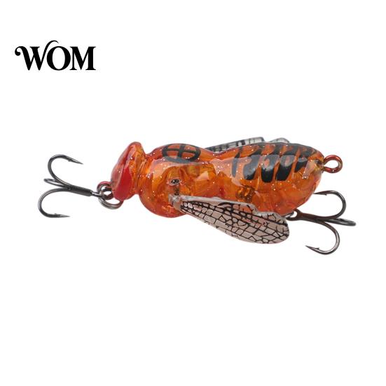 Lifelike Fishing Lure 5G/4.8CM Bionic Wasp Topwater Lure, Floating Hard Hornet with Acoustic Fake Insect Bait Noise Steel Ball, Artificial for